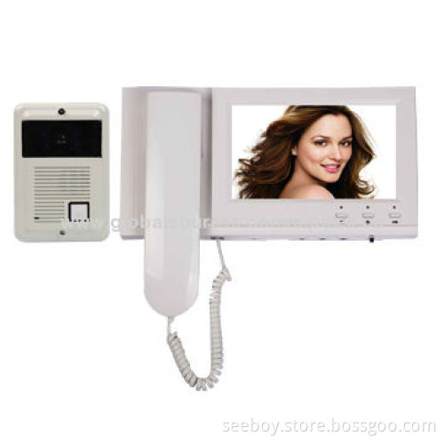 Wired Video Doorphone for Villa with 4-wired Connection and IR Camera